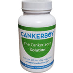 Cankerboy Canker Sore Solution sixty count bottle front view for oral ulcer prevention