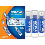 Abreva Docosanol Ten Percent Cold Sore Treatment Cream three pack pump bottles front view