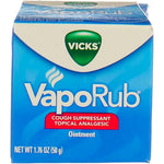 Vicks VapoRub topical analgesic ointment pack of two front view for cough relief