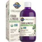 Garden of life organic elderberry zinc cough syrup bottle for immune support and mucus relief