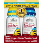 Zarbee's Children's All in One Honey Cough Syrup front packaging view showcasing daytime and nighttime bottles