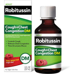 Robitussin Cough and Chest Congestion DM eight fluid ounce bottle front view