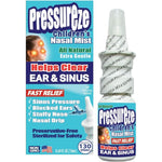 Pressureze Childrens All Natural Sterile Nasal Spray front view bottle for fast sinus relief