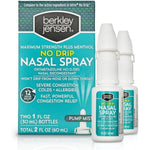 Berkley Jensen No Drip Severe Congestion Nasal Spray front view of authentic packaging.