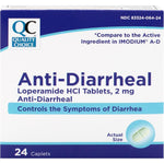 Quality Choice Diarrhea Relief Loperamide Hydrochloride 24 caplets front view