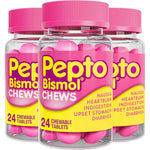 Pepto Bismol Chews 72 count front view packaging