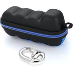 Divoti asthma inhaler travel case front view showing premium black hardshell exterior