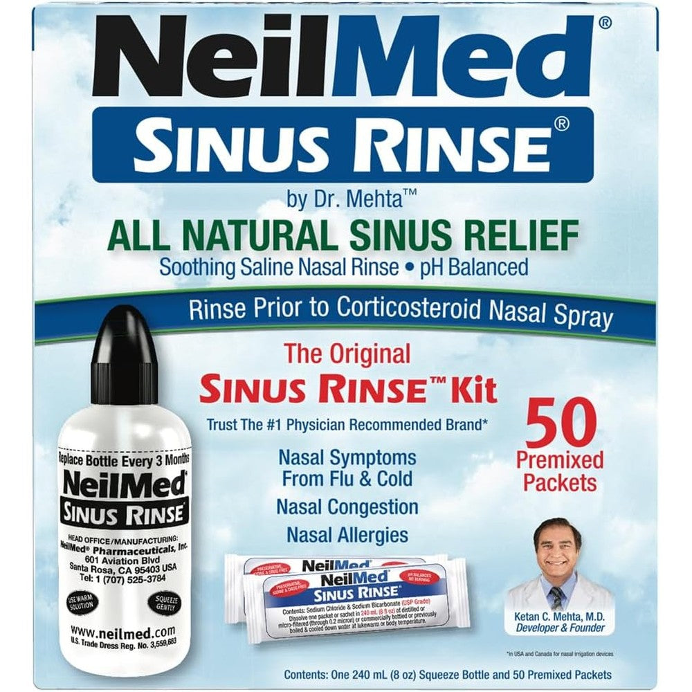 NeilMed sinus rinse front view kit packaging