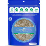 Capsuline Size 00 clear vegan pullulan capsules bottle front view