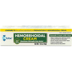 Globe Hemorrhoidal Cream front view of the 1.8 ounces tube showing the authentic USA formulation packaging.