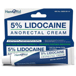HemRid Maximum Strength Lidocaine Cream front view packaging for fast hemorrhoid pain relief
