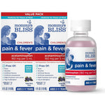 Mommy's Bliss Children's Pain and Fever Reducer 2 pack bottles with mixed berry flavor