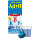 Advil Children’s Suspension Blue Raspberry front view 4 fluid ounce bottle