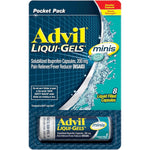 Advil Liqui-Gels Minis front view showing 8 capsule vial