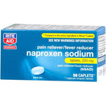 Rite Aid Naproxen Sodium 220 mg pain relief 50 caplets bottle front view