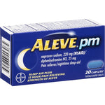 Aleve PM Nighttime Sleep Aid 20 Count front packaging view
