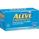 Aleve liquid gels pain reliever pack of two front packaging view