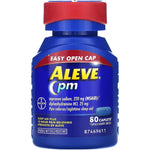 Aleve PM Pain Reliever and Nighttime Sleep Aid 80 Caplets front packaging bottle