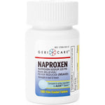 GeriCare Naproxen Sodium 220mg 100 count bottle front view showing pain relief benefits