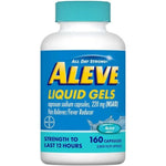 Aleve Liquid Gels Naproxen Sodium 220 mg 160 count bottle front view