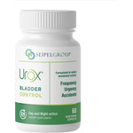 UROX Bladder Control dietary supplement bottle front view showing 60 vegetarian capsules label for urinary health