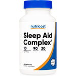 Nutricost Sleep Aid Complex 1330mg 90 capsules bottle front view showing brand label and product description