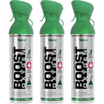 Boost Oxygen Large Natural 10 Liter Canister 3 pack front view for respiratory support.