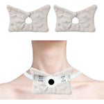 YOIHS Tracheostomy Dressing Pads front view showing grey butterfly shape
