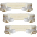 Generic Tracheostomy Tube Holder front view showing soft white flannel material.