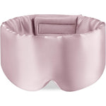 Zenssia Mulberry Silk Sleep Mask in Light Plum front view for blackout sleep.