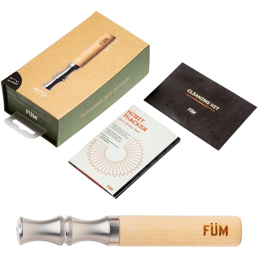 FÜM Prominent Flavored Air Device front view with maple wood barrel.