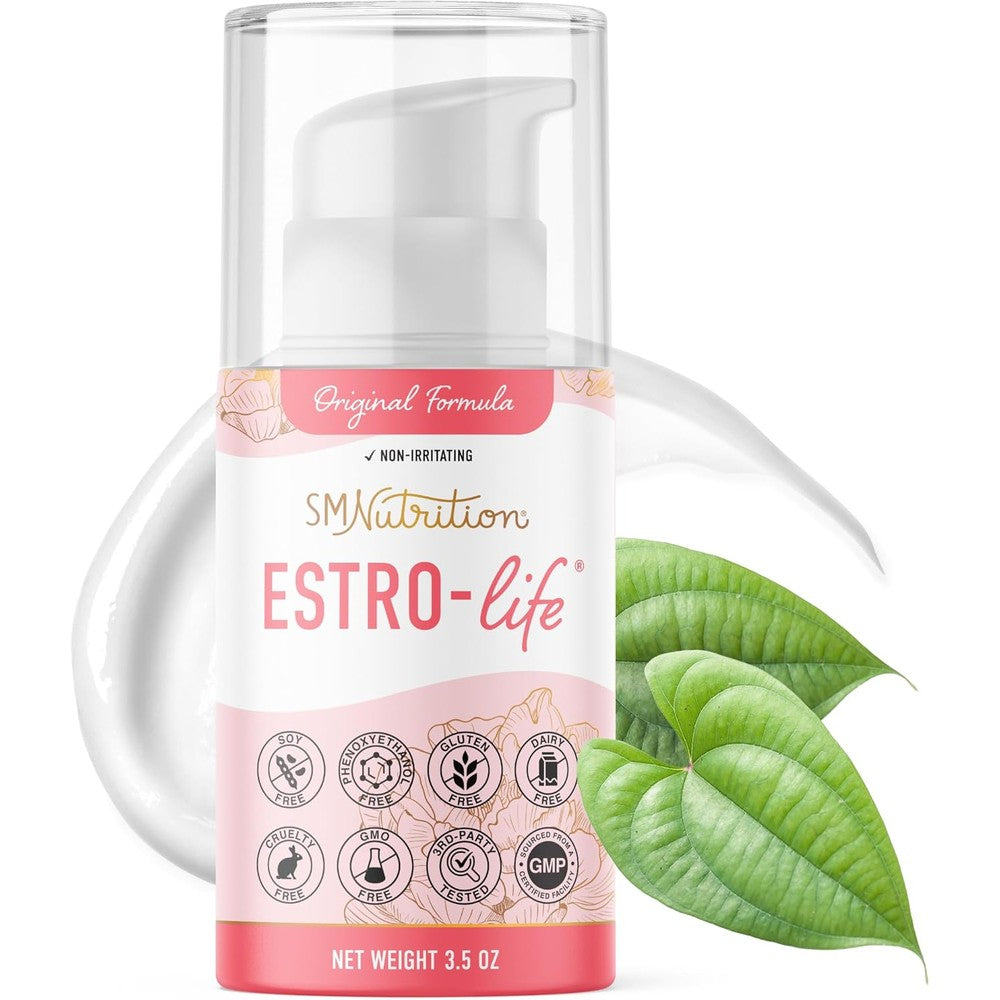 SMNutrition Estro-Life Balancing Skin Cream front view for hormonal skin support.