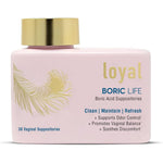Loyal Boric Life Boric Acid Suppositories front view for vaginal pH balance