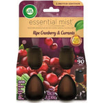 Air Wick Essential Mist Ripe Cranberry and Currants twin refill pack front view.