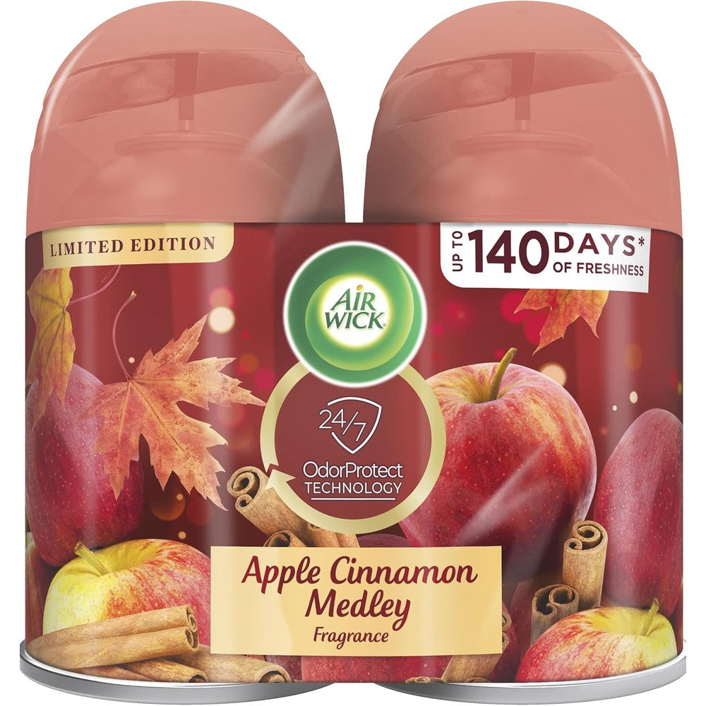 Air Wick Apple Cinnamon Automatic Spray Refill front view packaging