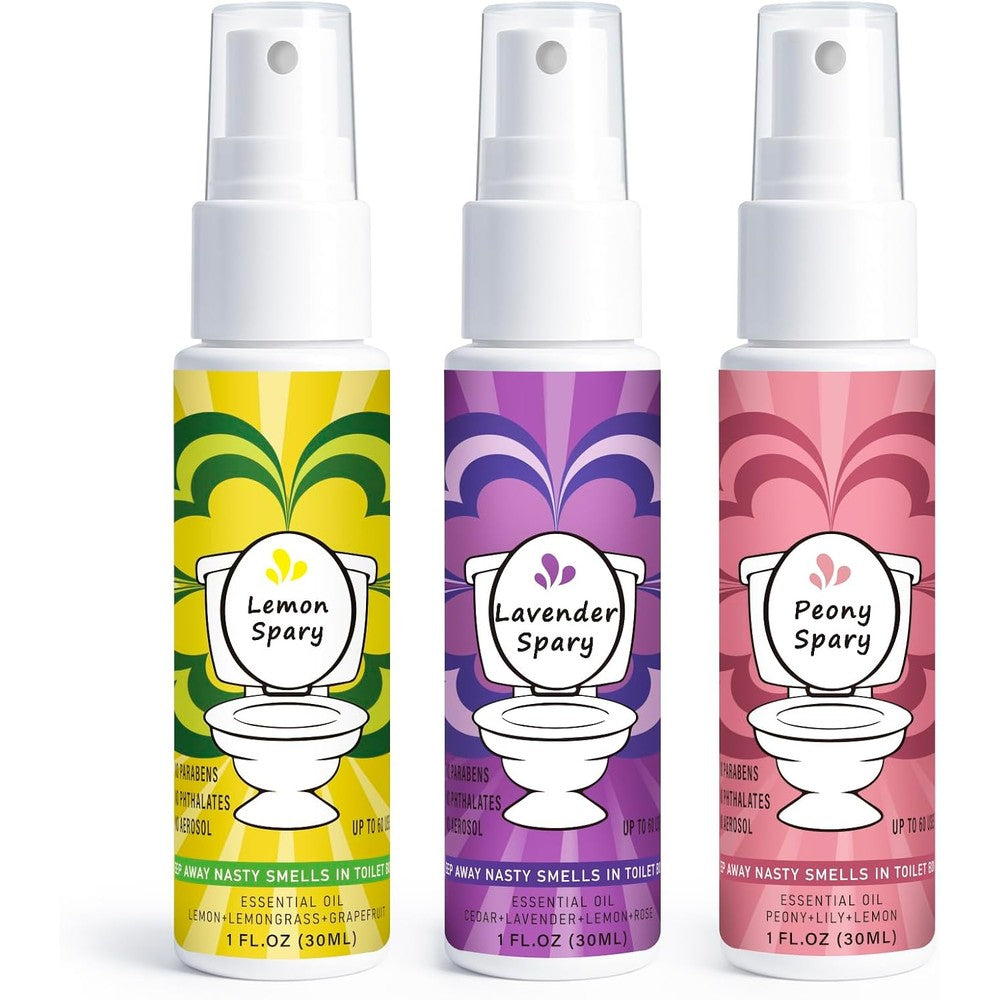 SWIPEX toilet spray for poop travel size variety pack front view showing three bottles