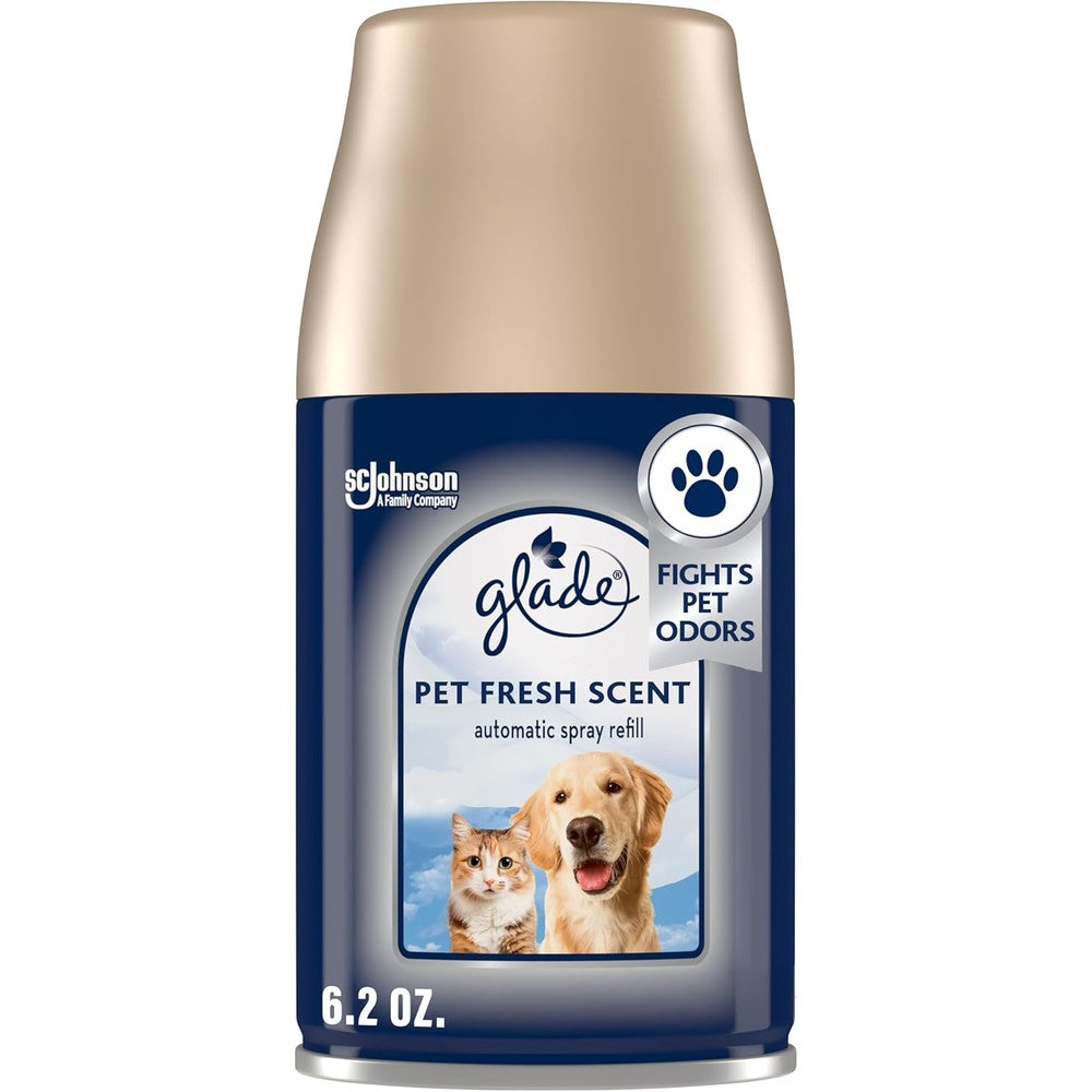 Glade Automatic Spray Refill Pet Fresh Scent front view air freshener canister