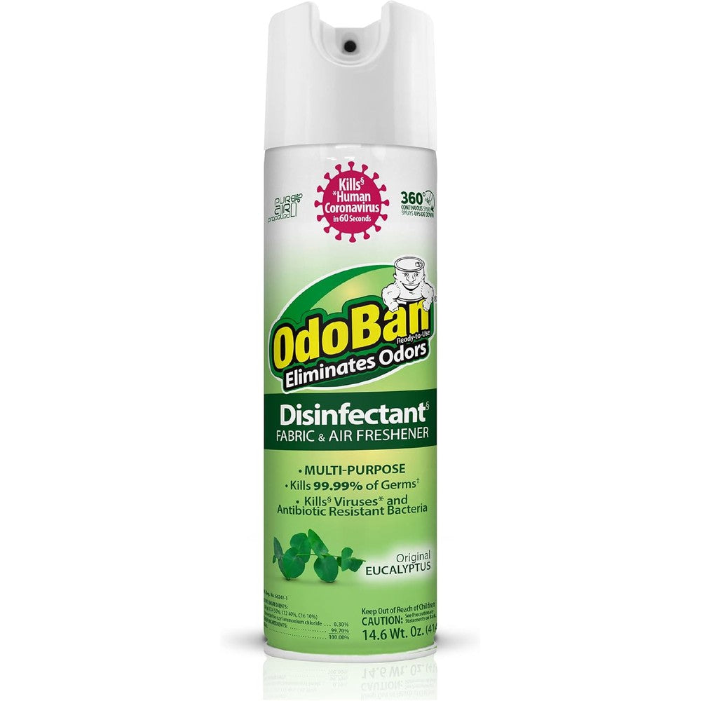 OdoBan Ready-to-Use 360-Degree Disinfectant Spray front view for surface cleaning.