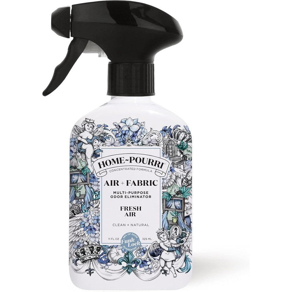 Home-Pourri Fresh Air 11 ounce bottle front view multi-purpose odor eliminator.