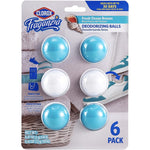 Clorox Fraganzia Deodorizing Balls 6 pack front view sneaker odor eliminator.