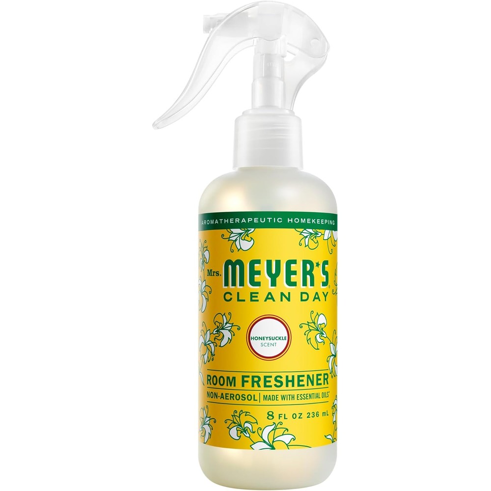 Mrs. Meyer's Clean Day Honeysuckle Room Freshener front view essential oil spray