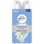 Glade Clean Linen Air Freshener Room Spray front view authentic USA import.