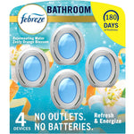 Febreze Bathroom Air Freshener 4 count pack front view odor eliminator