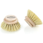 Küchenprofi 2-Pack Replacement Brush Refill front view of natural fiber heads.