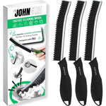 John Elia hard bristle crevice cleaning brush front view showcasing slim design for tight spaces