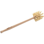 ELDR Supply wooden bottle brush front view showing long beechwood handle and natural hemp bristles