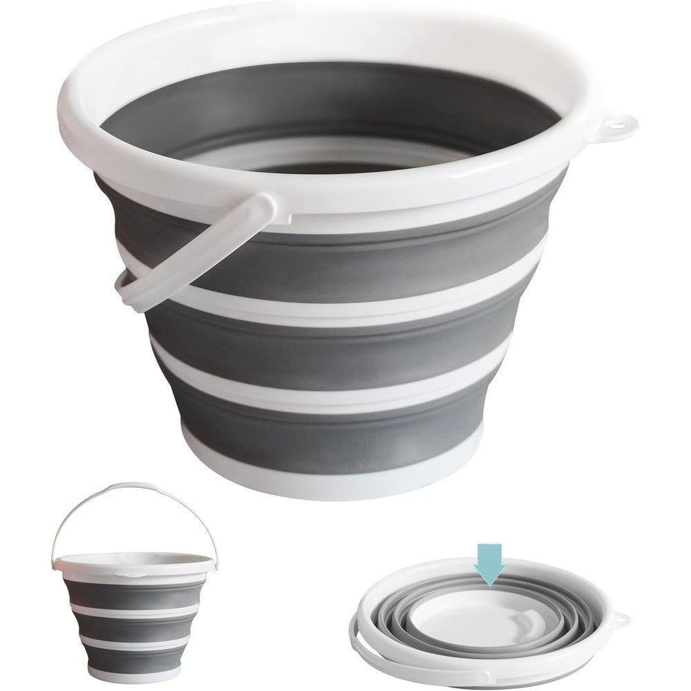 Moodyin Collapsible Water Bucket front view expanded for car wash