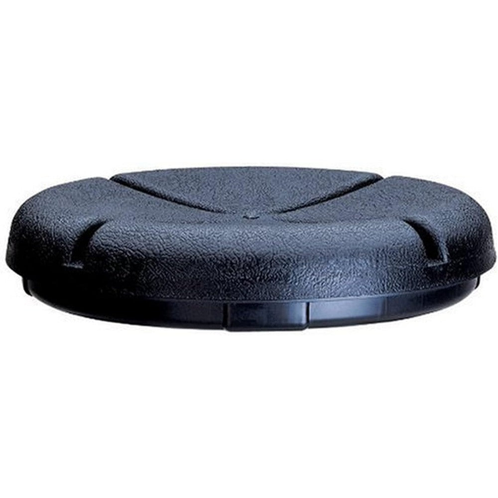 Custom Leathercraft 1140 EasySeat black bucket lid seat front view for portable seating.