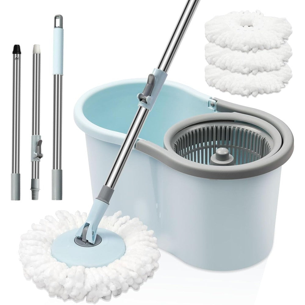 CooFel Spin Mop and Bucket Set front view for home floor cleaning.