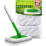 VanDuck reusable cotton mop pads 2 pack front view on standard sweeper